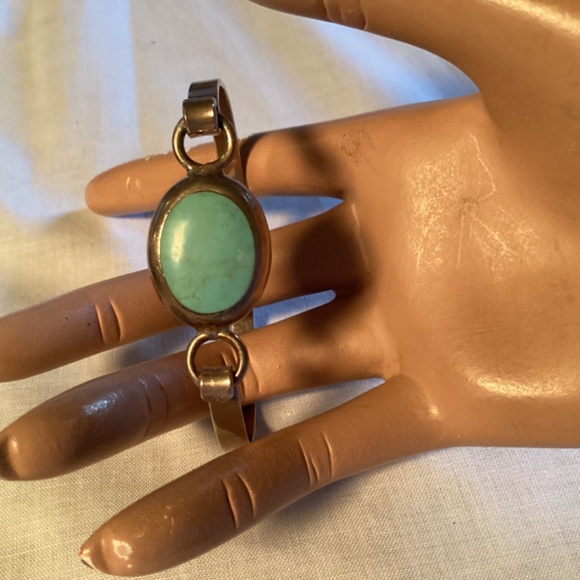 Turquoise, beautiful bracelet, signed Mexico 925 lovely lovely design - Picture 5 of 12